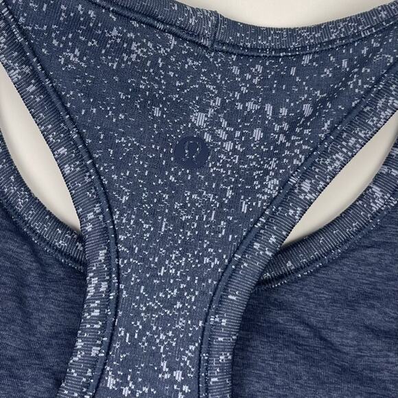 Lululemon Ebb to Street Cropped Tank Distorted Noise Mineral Blue Pastel Blue 10 - Picture 3 of 5